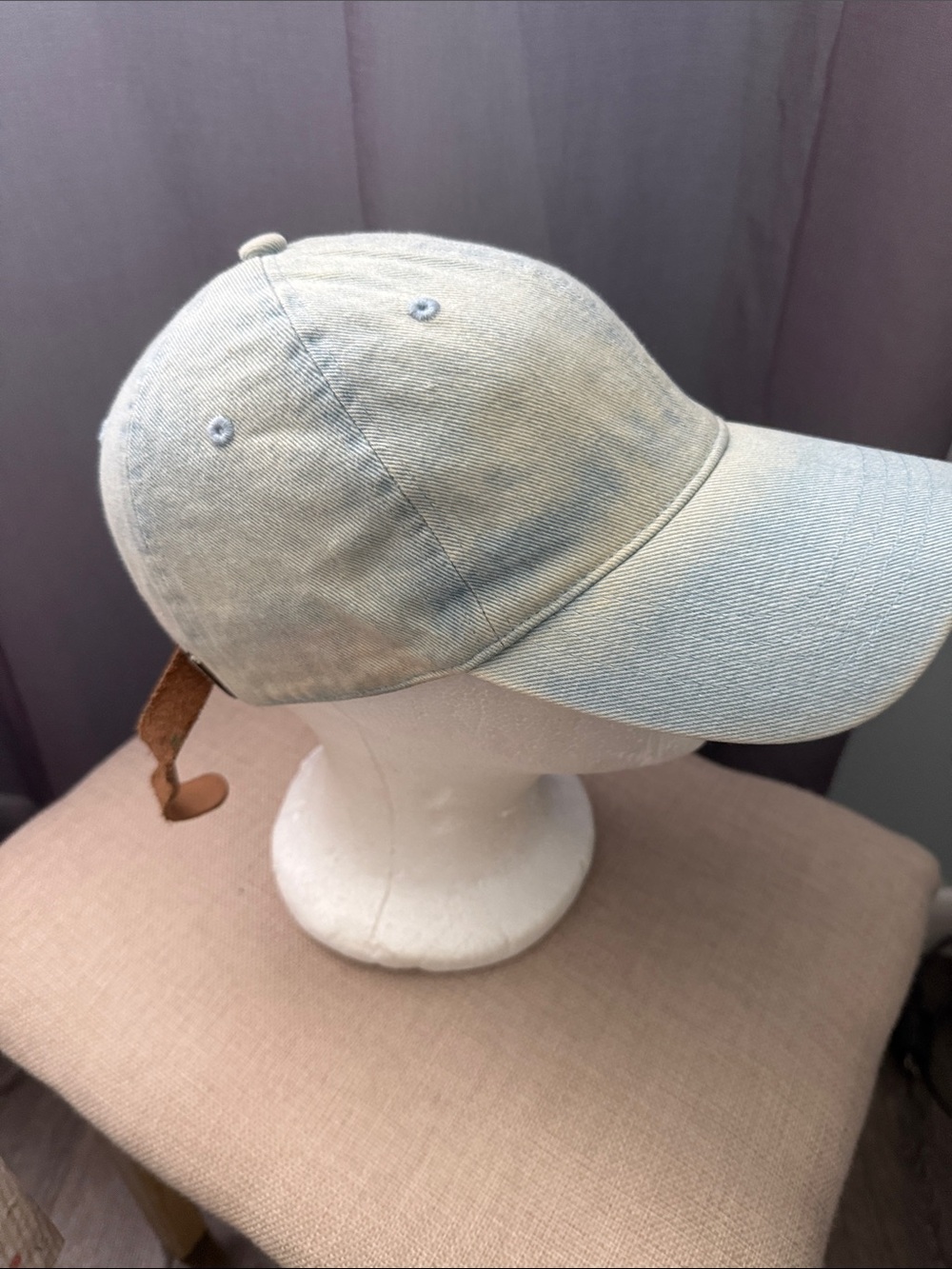 Mighty Fine Mint-Blue Denim Baseball Cap